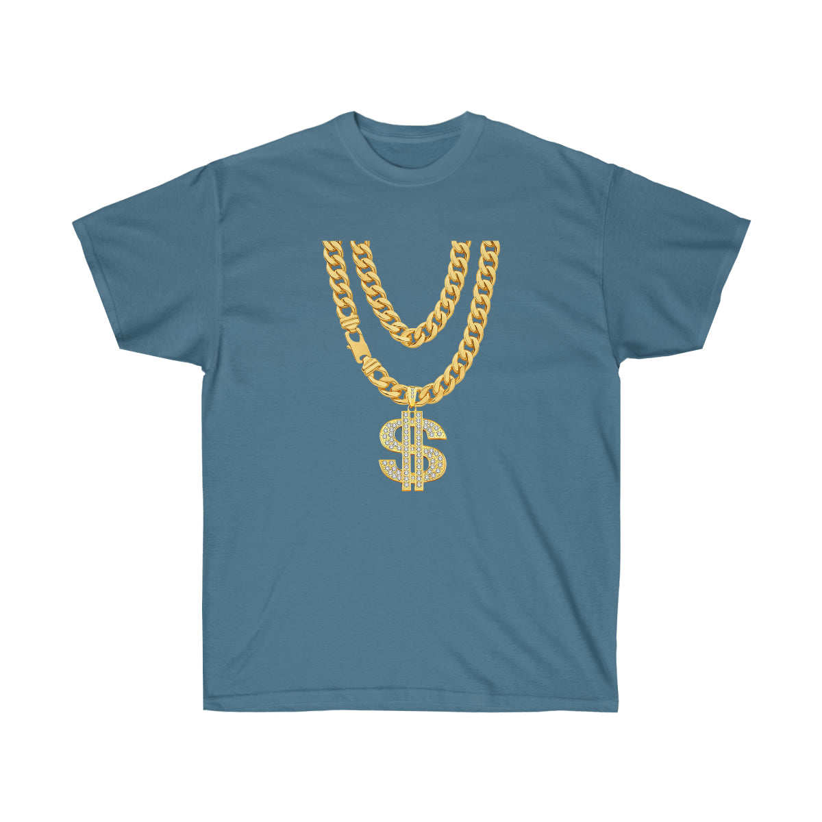 Necklace Dollar Men T-Shirt - Indigo Blue, L image