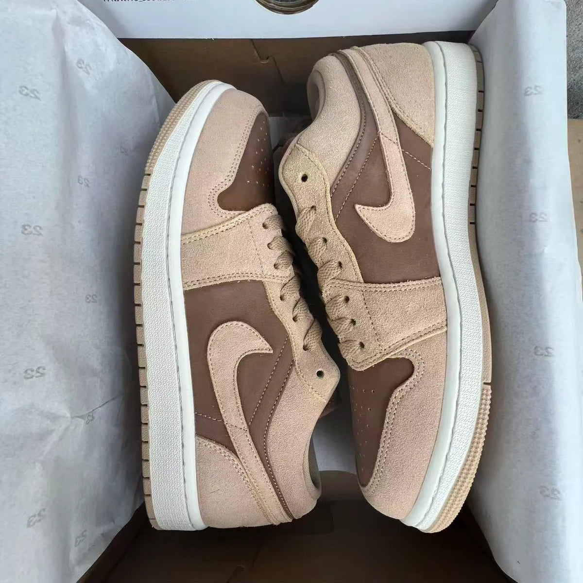 AJ 1 Low "Legend Medium Brown" Shoes Sneakers – nk0005312 image 9