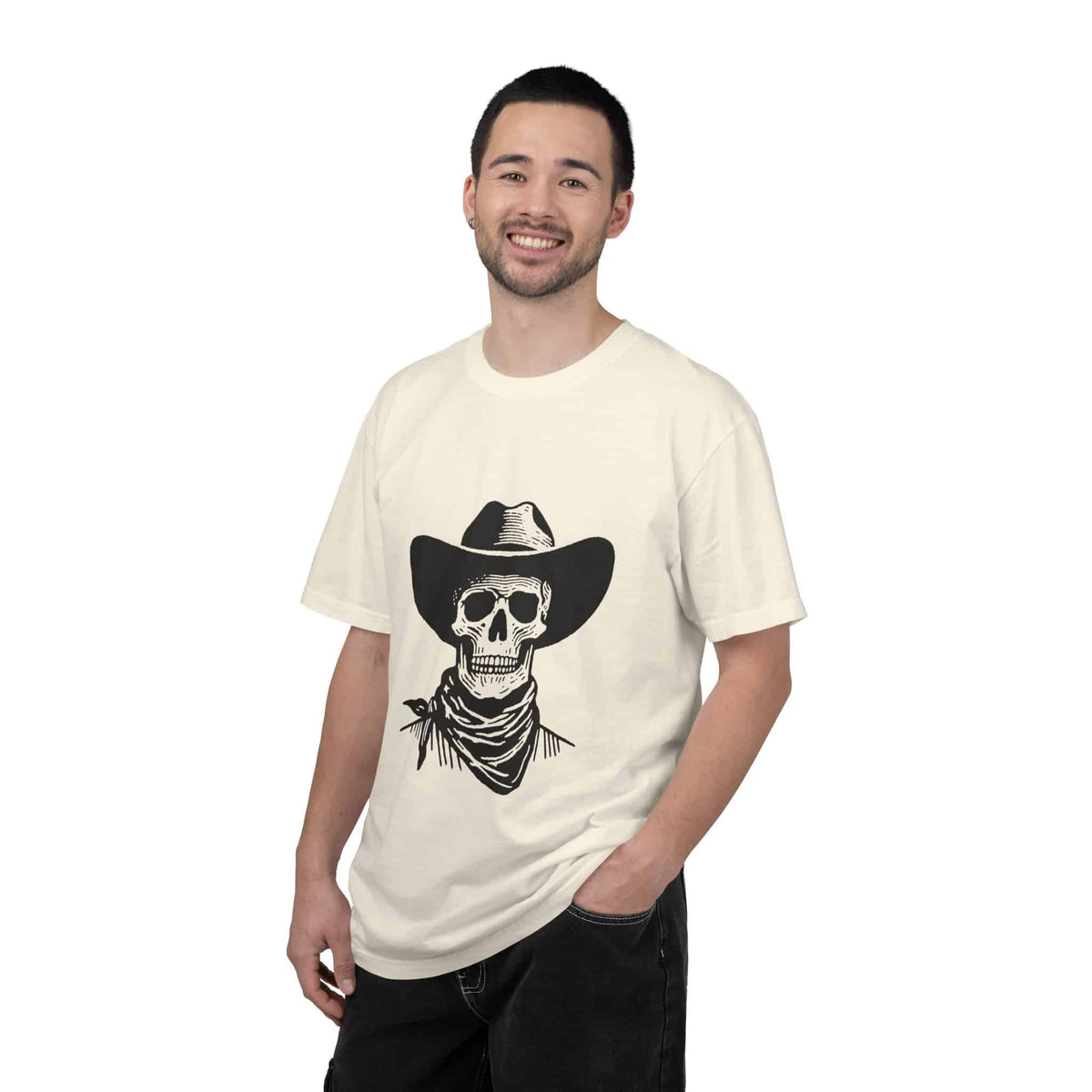 Outlaw Skull Unisex Garment-Dyed T-shirt image 18