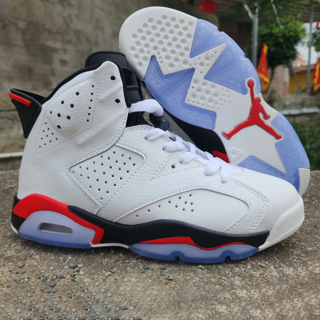 AJ 6 White/Fire Red 2025 Shoes Sneakers - nk0004065 image 5