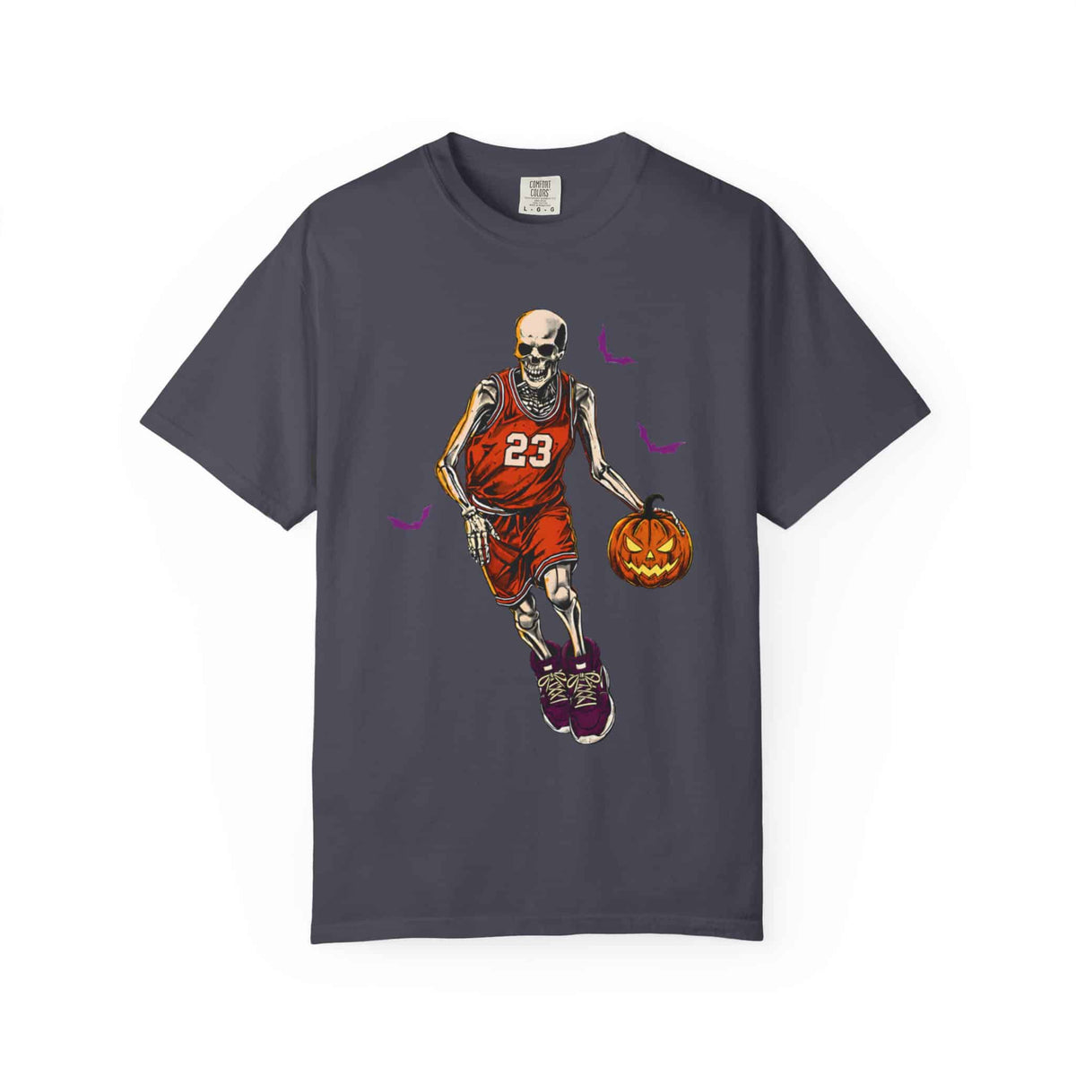 Halloween Basketball Unisex Garment-Dyed T-shirt image