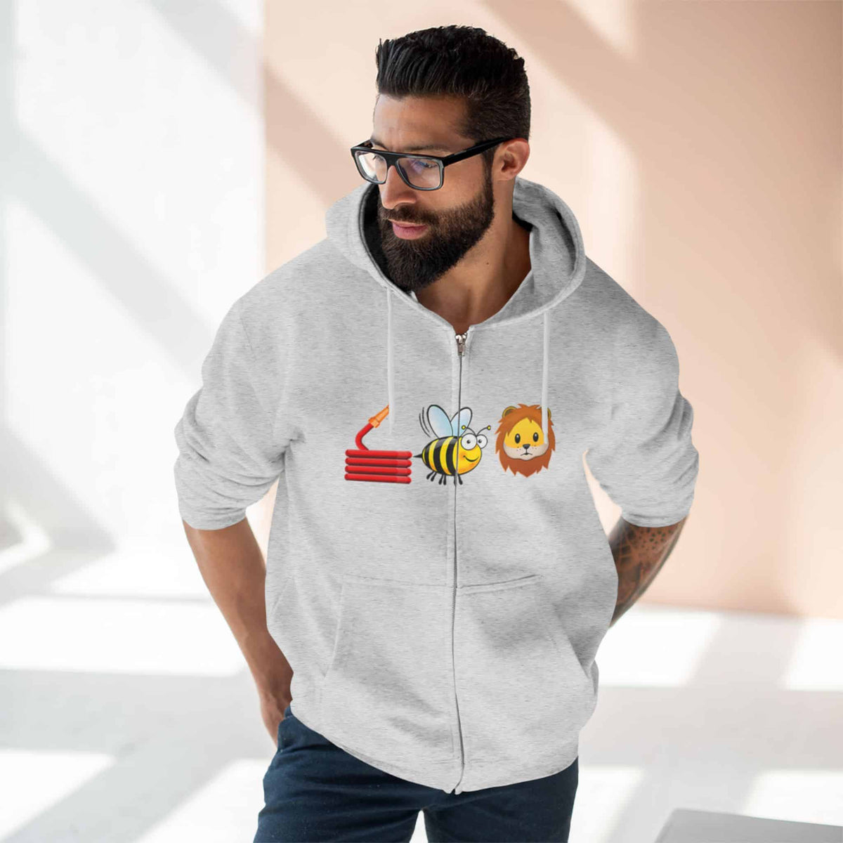 Bee Unisex Zip Hoodie image 4