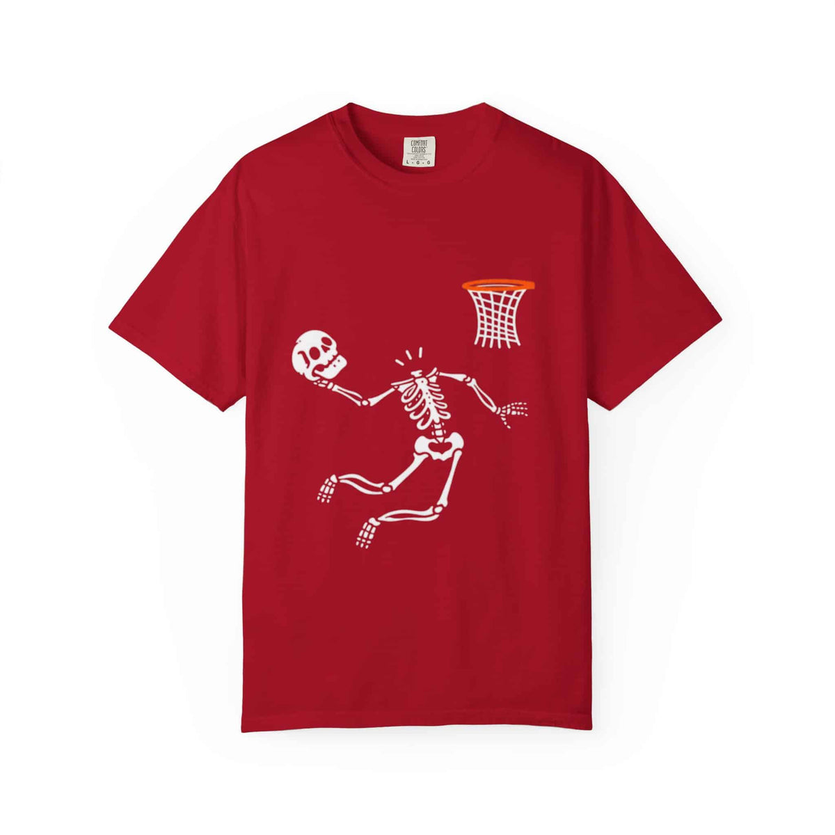Halloween Basketball Skeleton Unisex Garment-Dyed T-shirt image 80