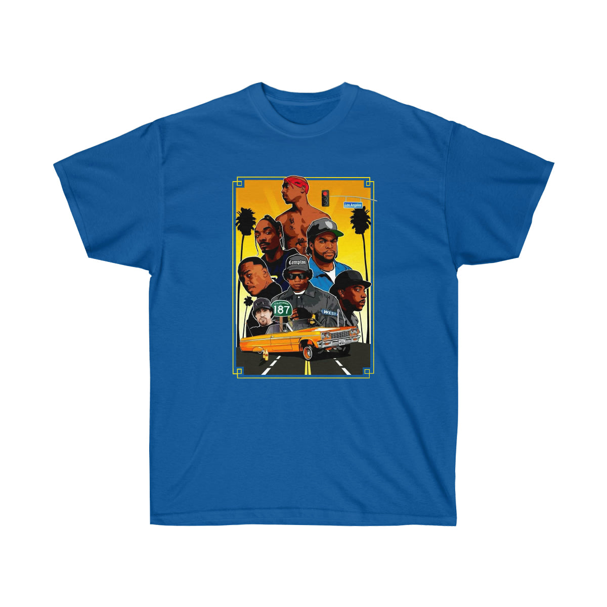 RAP 90's West Coast Legends Men Shirt - Royal, S image