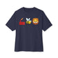 Bee Unisex Oversized Boxy Tee - Navy, L image