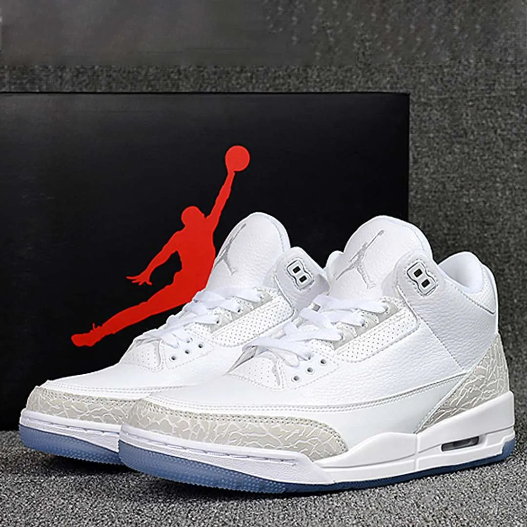 AJ 3 Pure White Shoes Sneakers - nk0001642 image 5
