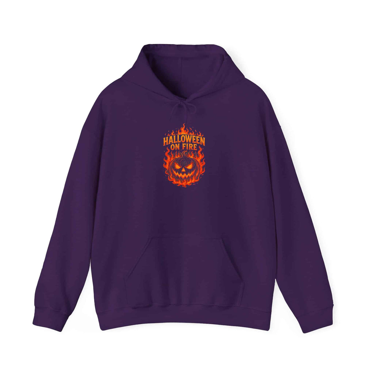 Halloween on Fire Hooded Sweatshirt - 4XL, Purple image