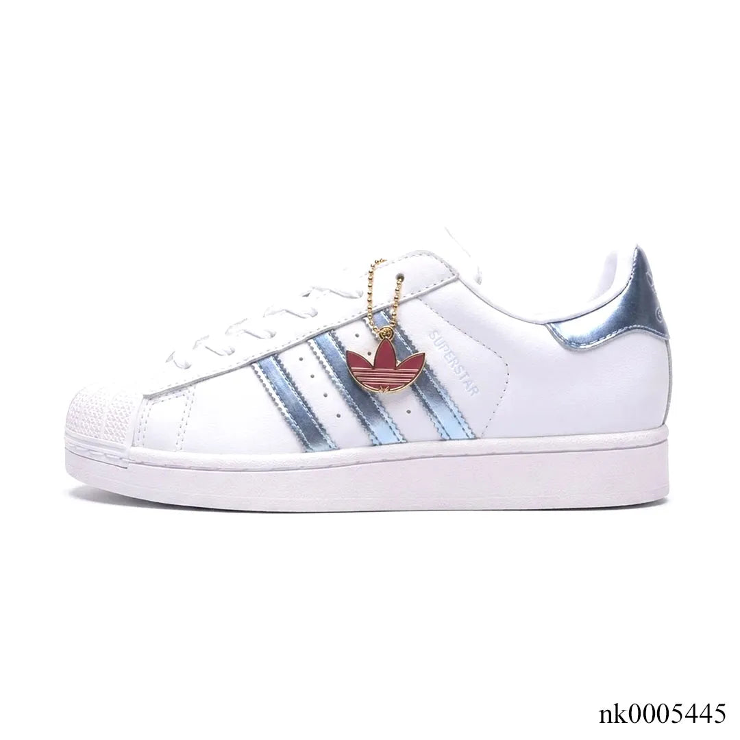AD Superstar White Silver Metallic Shoes Sneakers - nk0005445 image 1