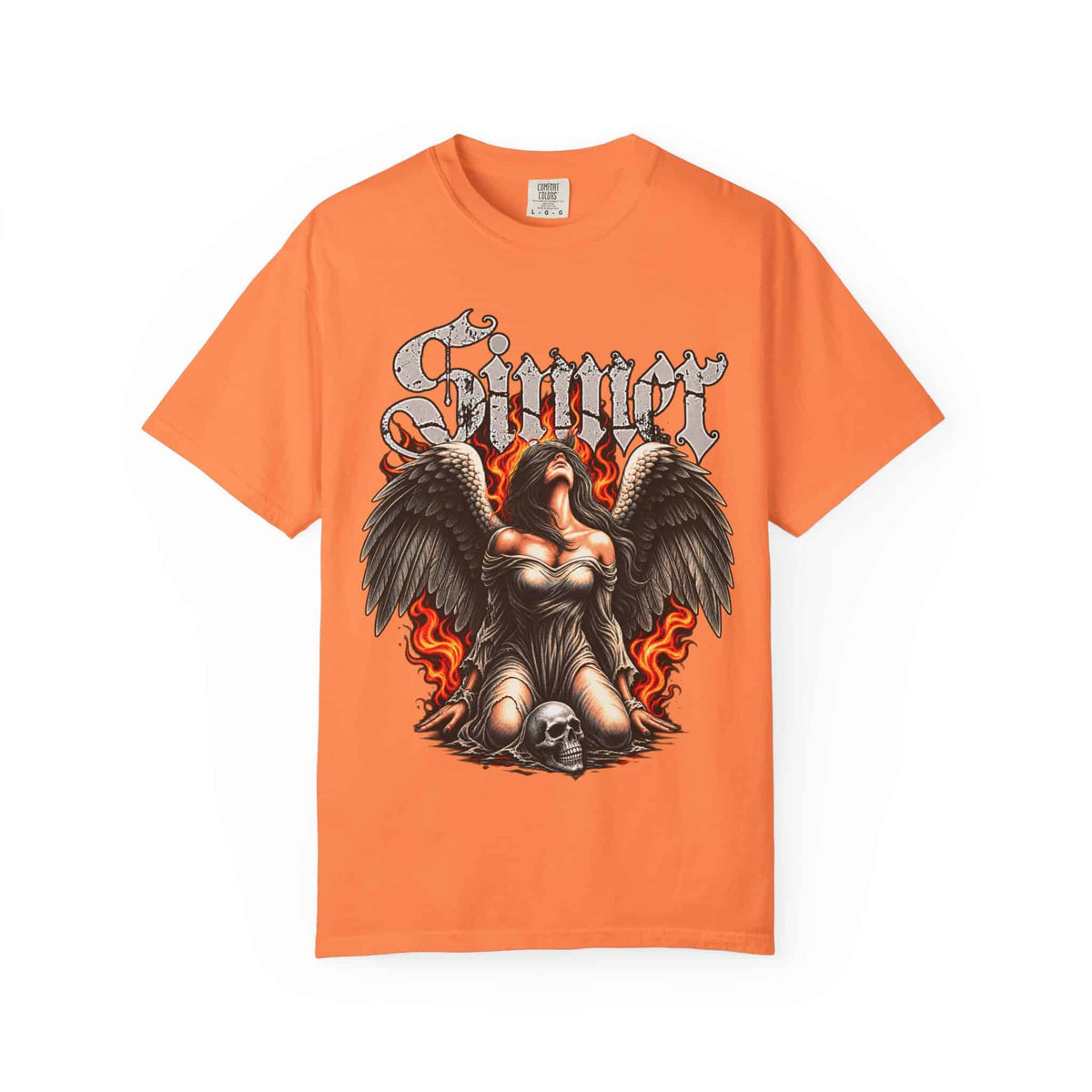 Sinner’s Flame Unisex Garment-Dyed T-shirt image