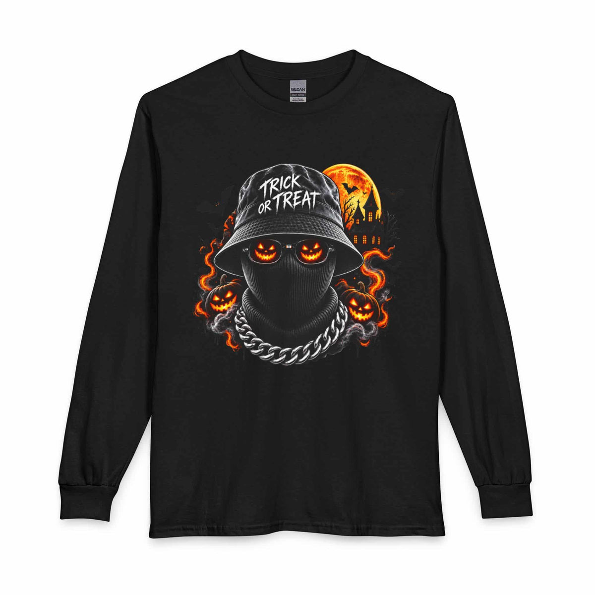 Spooky Streetwear Masked Long Sleeve T-Shirt image