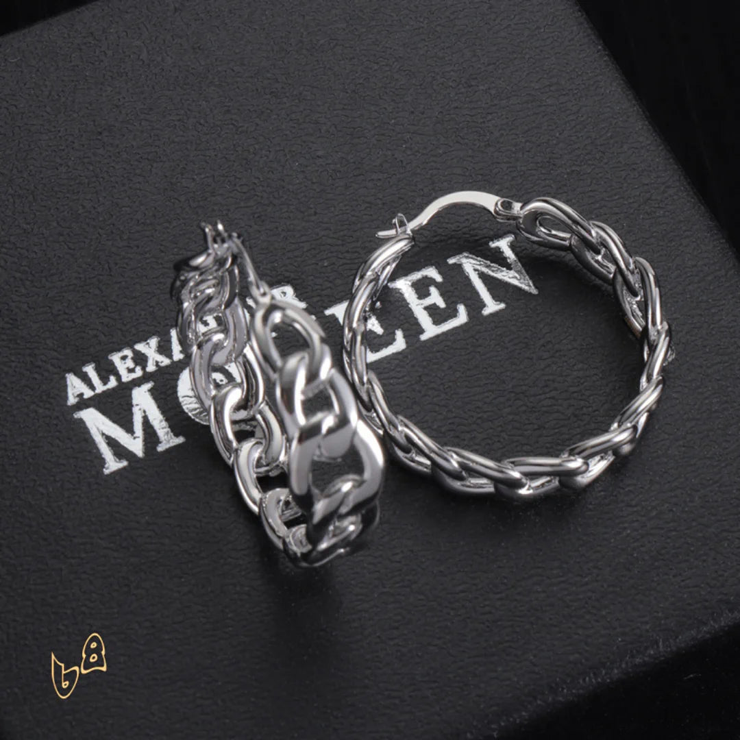 McQueen Silver Chain Earrings – MCQ0020