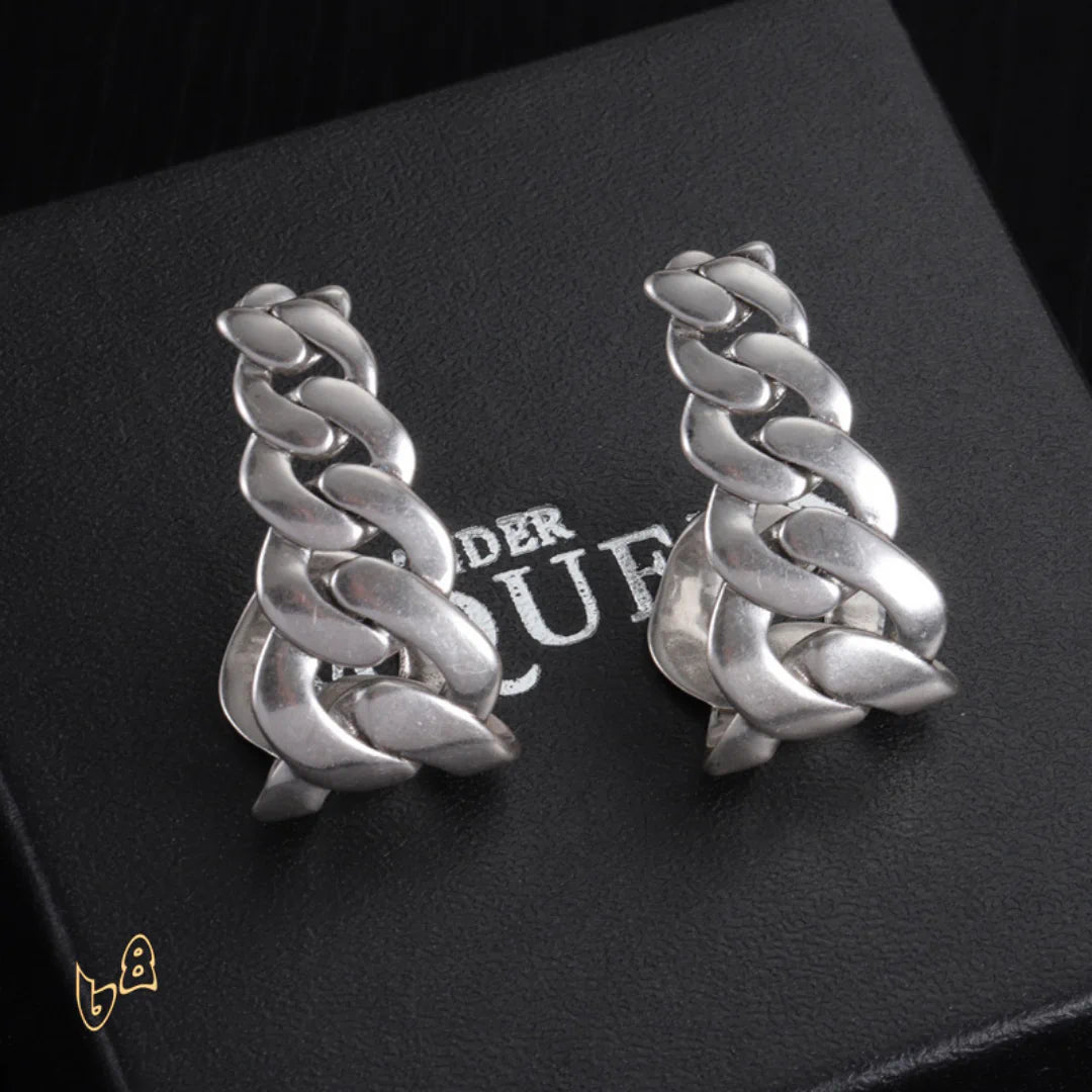 McQueen Chain-Shaped Hoop Earrings – MCQ0021