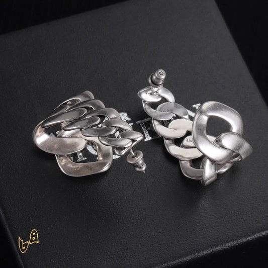 McQueen Chain-Shaped Hoop Earrings – MCQ0021
