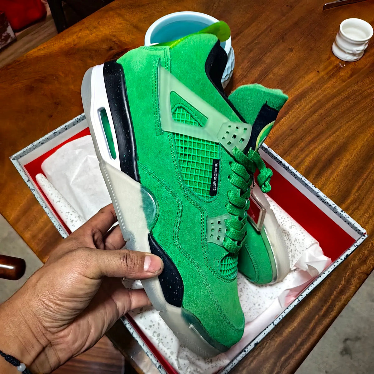 AJ 4 Wahlburgers PE Shoes Sneakers – nk0004106