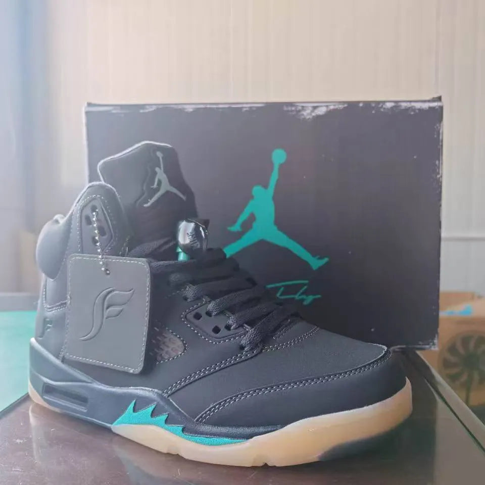 Air Jordan  5 Retro SoleFly Black Aurora Green Shoes Sneakers - nk0005505