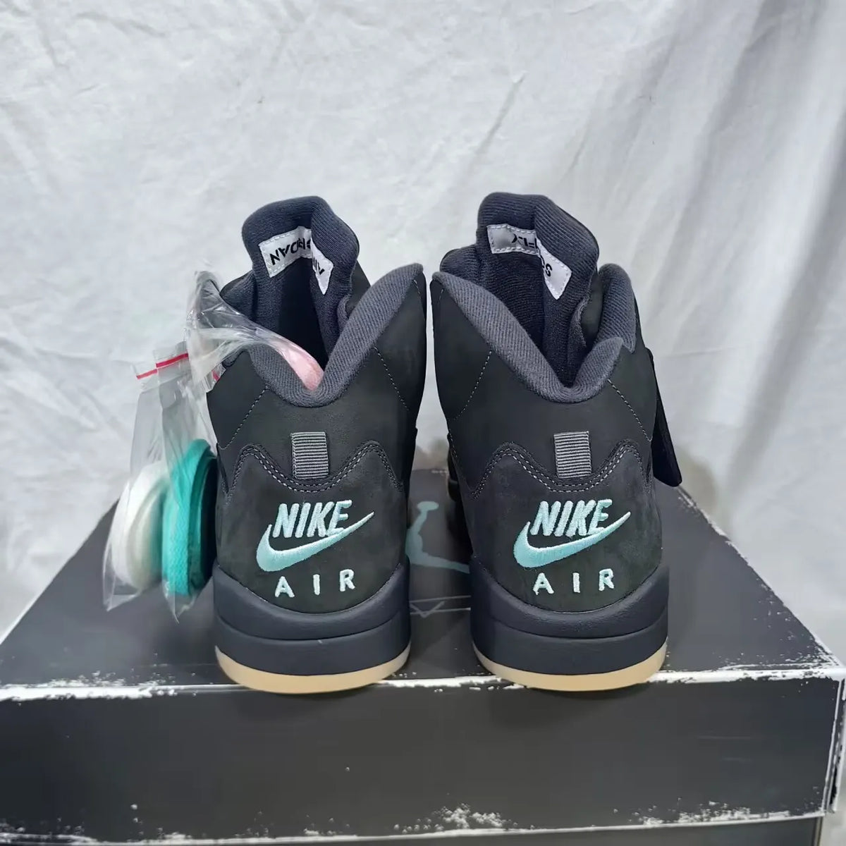 [PREMIUM] Air Jordan  5 Retro SoleFly Black Aurora Green Shoes Sneakers - nk0005505
