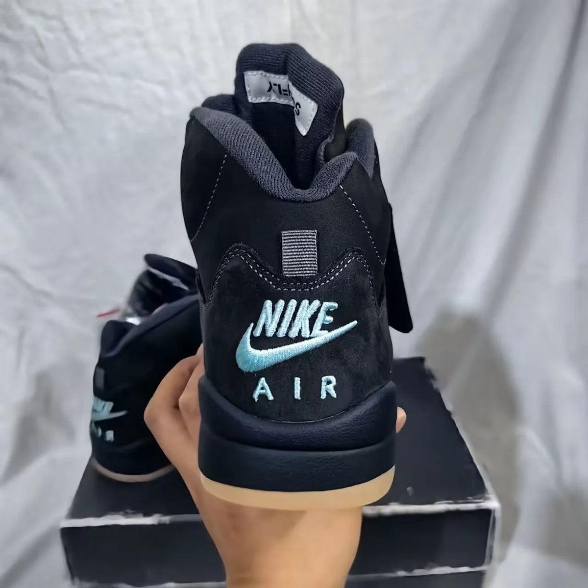 [PREMIUM] Air Jordan  5 Retro SoleFly Black Aurora Green Shoes Sneakers - nk0005505