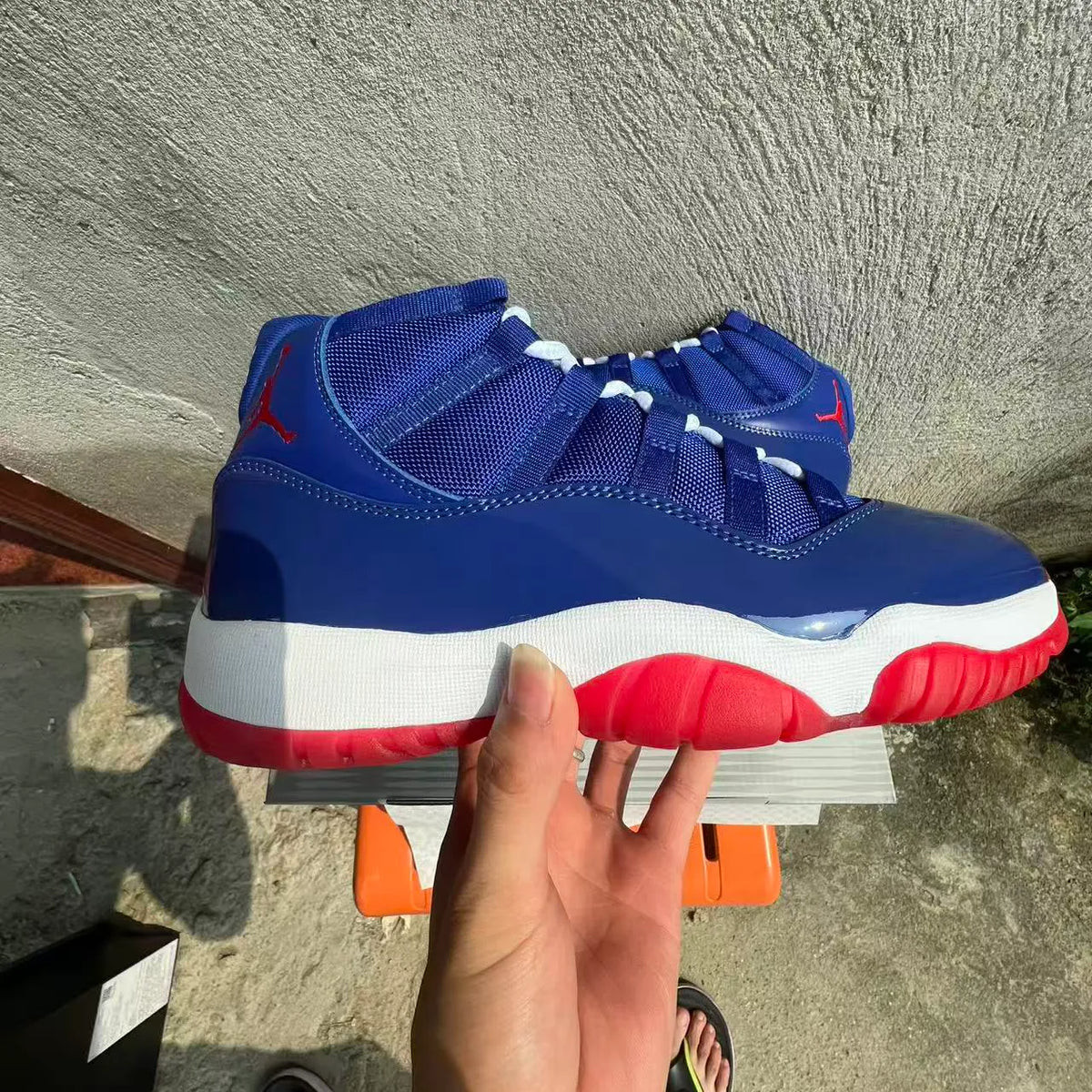 Air Jordan 11 Retro Concord Blue/Red Shoes Sneakers - nk0005550