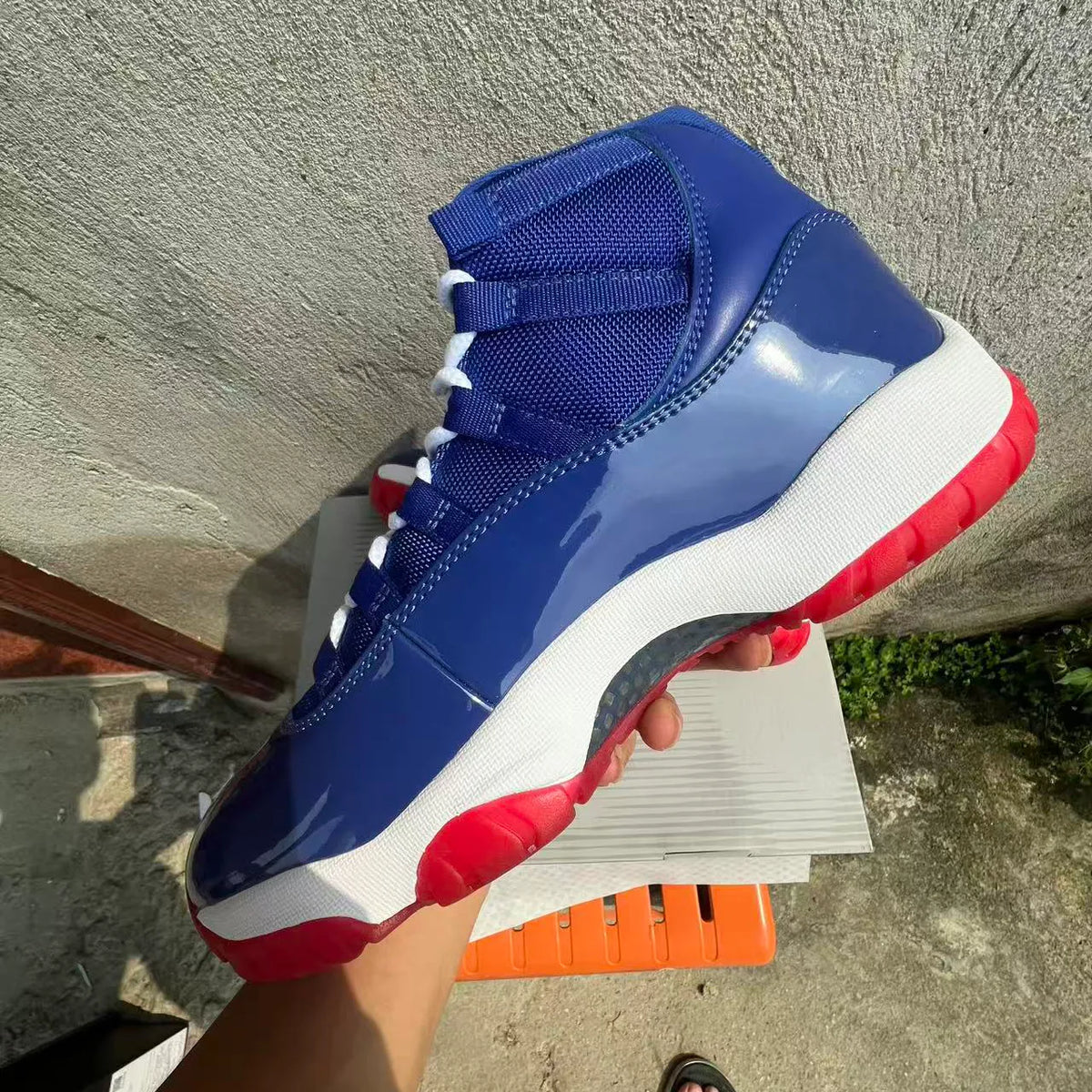 Air Jordan 11 Retro Concord Blue/Red Shoes Sneakers - nk0005550