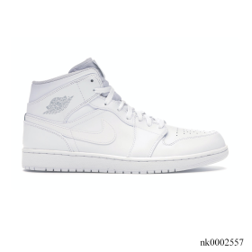 AJ 1 Mid White/Pure Platinum Shoes Sneakers - nk0002557
