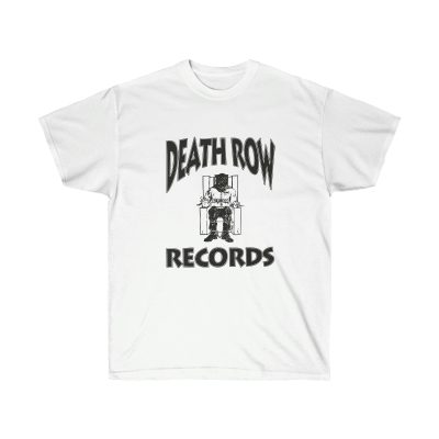 Black Death Row Men T-Shirt - White, L