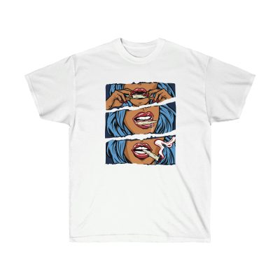 Women Rolling Blunt Men T-Shirt - White, L