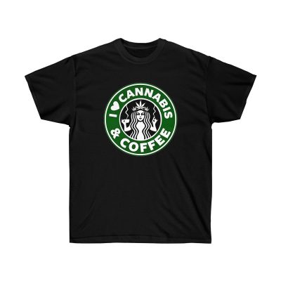I Love Green Coffee Men T-Shirt - Black, L