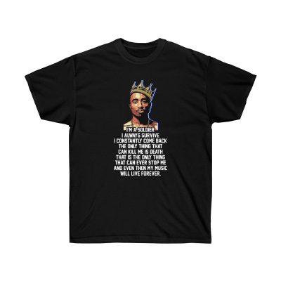 2Pac I'm A Soldier Men T-Shirt - Black, L