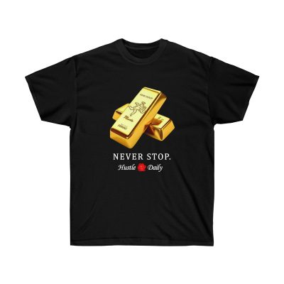 Rap Never Stop Hustle Daily Men T-Shirt - Black, L