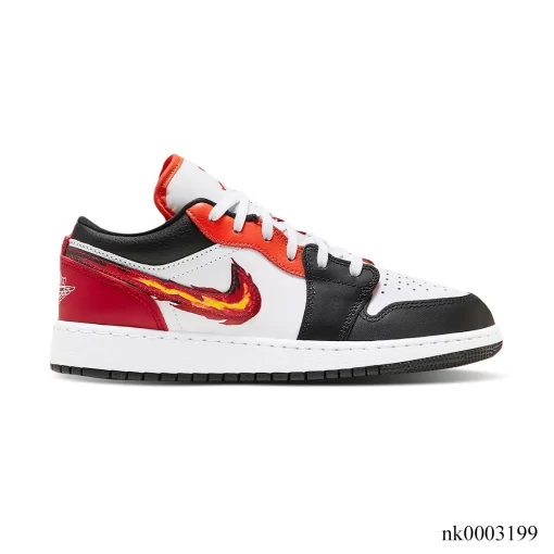 AJ 1 Low Flaming Swoosh Shoes Sneakers - nk0003199