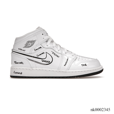 AJ 1 Mid Schematic Shoes Sneakers - nk0002345