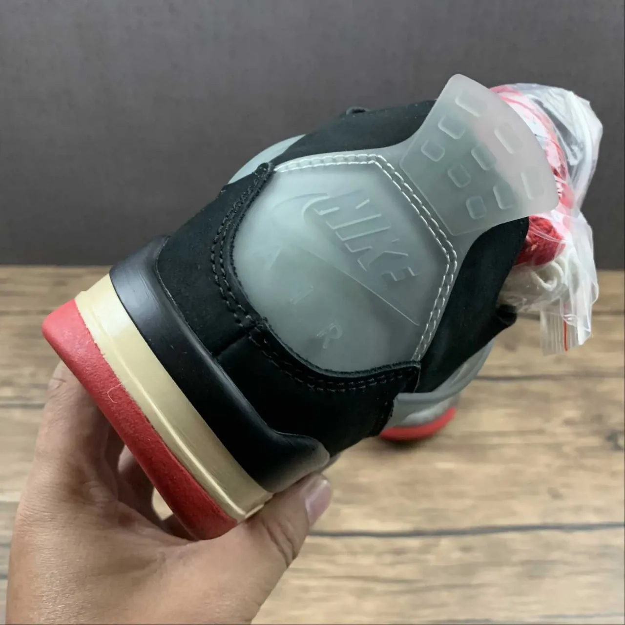 OW x AJ 4 Bred Shoes Sneakers – nk0000829 - Image 12