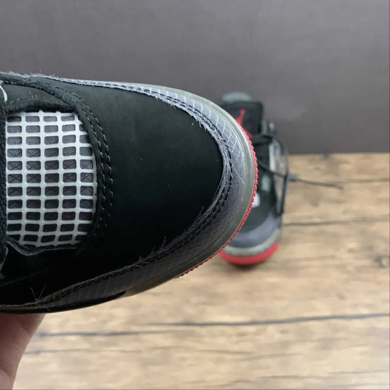 OW x AJ 4 Bred Shoes Sneakers – nk0000829 - Image 14