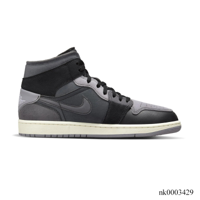 AJ 1 Mid Craft Inside Out Black Shoes Sneakers - nk0003429