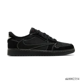 Travis Scott x AJ 1 Low Black Phantom Shoes Sneakers - nk0002354