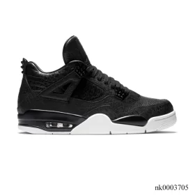 AJ 4 Retro Pony Hair Black Shoes Sneakers - nk0003705