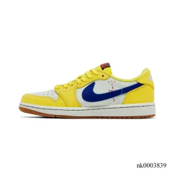 Alternative view of Travis Scott x AJ 1 Low OG Canary/Elkins Shoes Sneakers - nk0003839