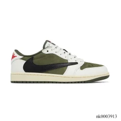 Travis Scott x AJ 1 Low Medium Olive Shoes Sneakers – nk0003913