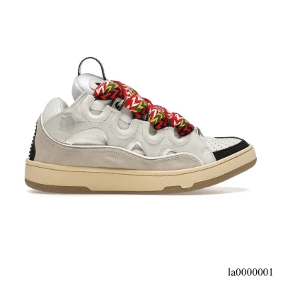 Lanvin Leather Curb White Ivory Shoes Sneakers - la0000001