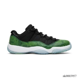 AJ 11 Low Green Snakeskin Shoes Sneakers - nk0003957