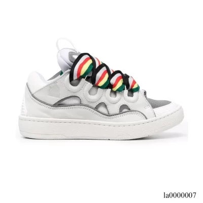 Lanvin Leather Curb White Multi Shoes Sneakers - la0000007