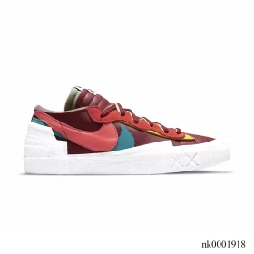 Sacai x KAWS x Blazer Low Team Red Shoes Sneakers - nk0001918