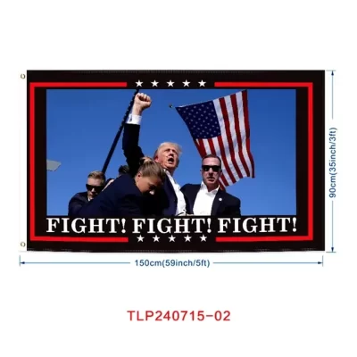 Fight Fight Fight Donald Trump Shot Banner - 1