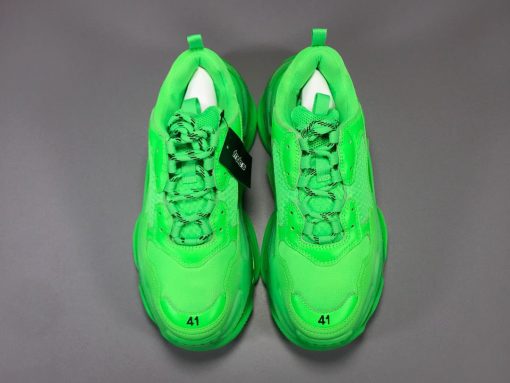 BLCG Triple S Neon Green Clear Sole Shoes Sneakers - bl0000008 - Image 12