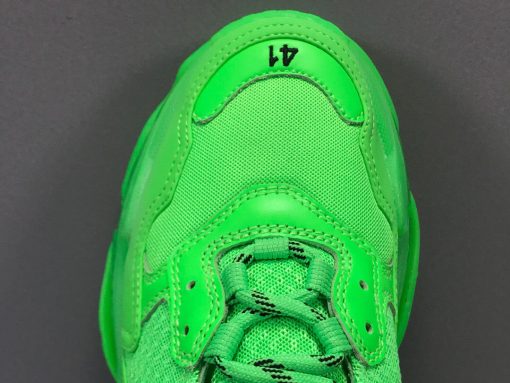 BLCG Triple S Neon Green Clear Sole Shoes Sneakers - bl0000008 - Image 15