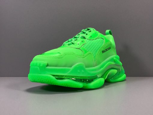 BLCG Triple S Neon Green Clear Sole Shoes Sneakers - bl0000008 - Image 11