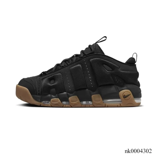 Air More Uptempo Low Black/Gum Shoes Sneakers - nk0004302 - Image 2