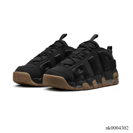 Air More Uptempo Low Black/Gum Shoes Sneakers - nk0004302 - Image 3