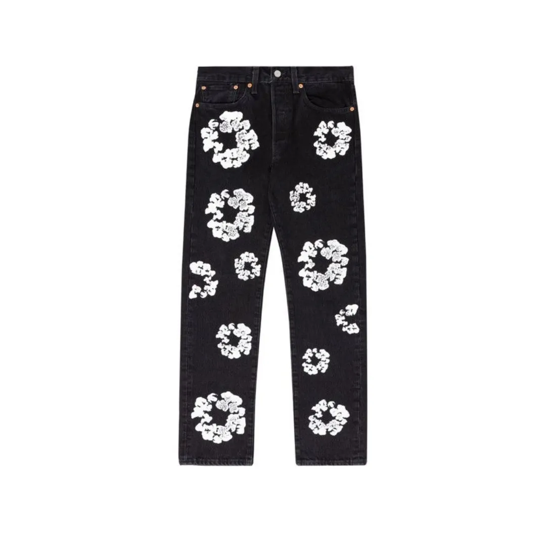 DT Cotton Wreath Black Jeans - 122 - dt0000122