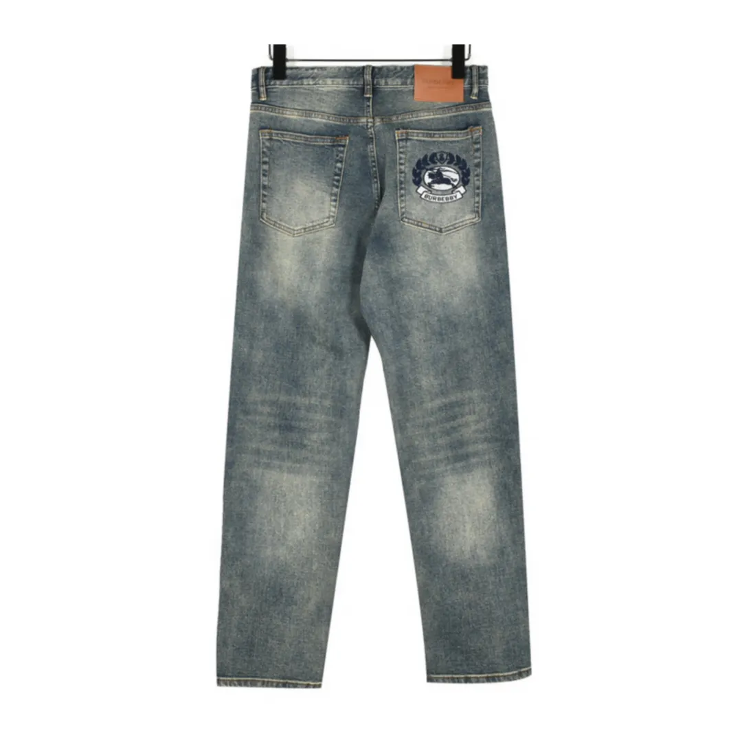 BUR Vintage Wash Laurel Emblem Jeans - 364 - bbr0000364 - Image 2